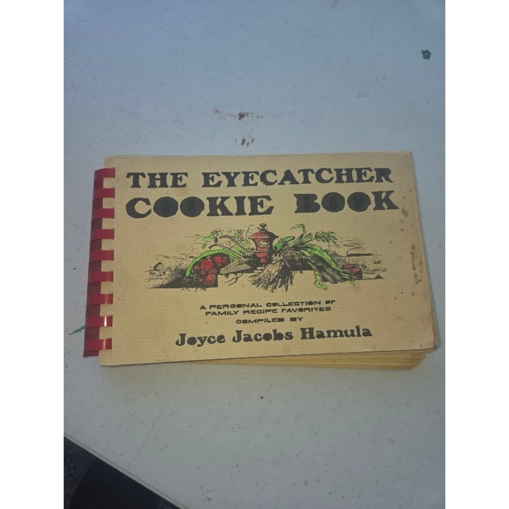 The Eyecatcher Cookie Book Joyce Jacobs Hamula Vtg Spiral Bound Cookbook RARE